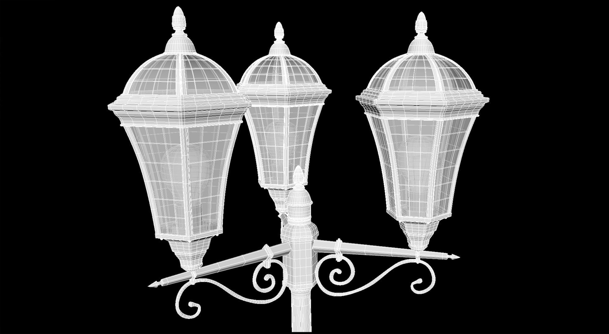parisian street light  3D model_4