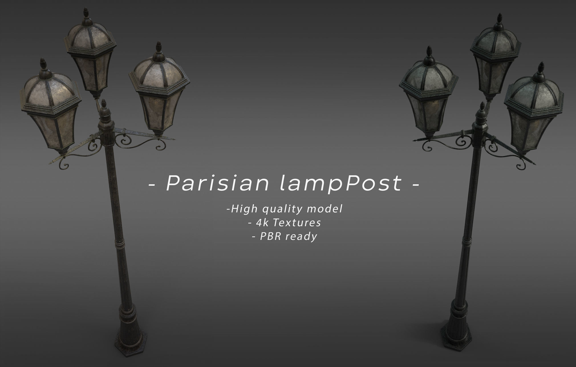 parisian street light  3D model_1