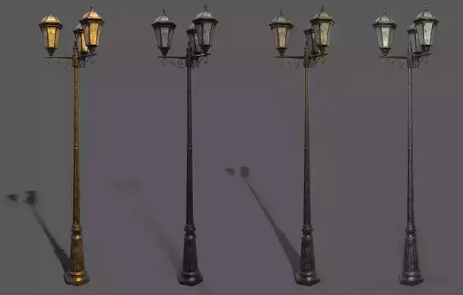 parisian street light  3D model