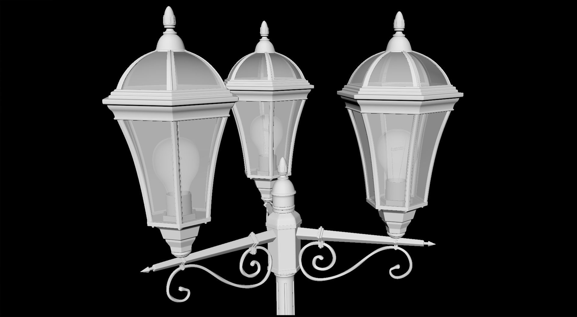 parisian street light  3D model_3