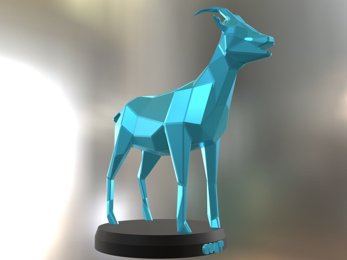Poly Goat 3D print model_1