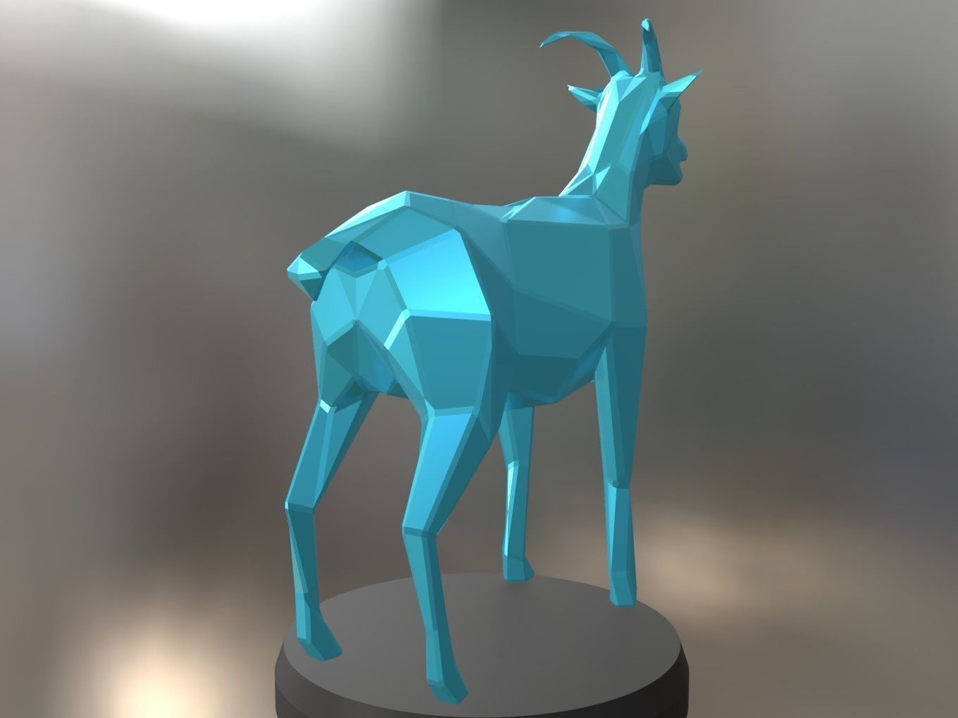 Poly Goat 3D print model_3