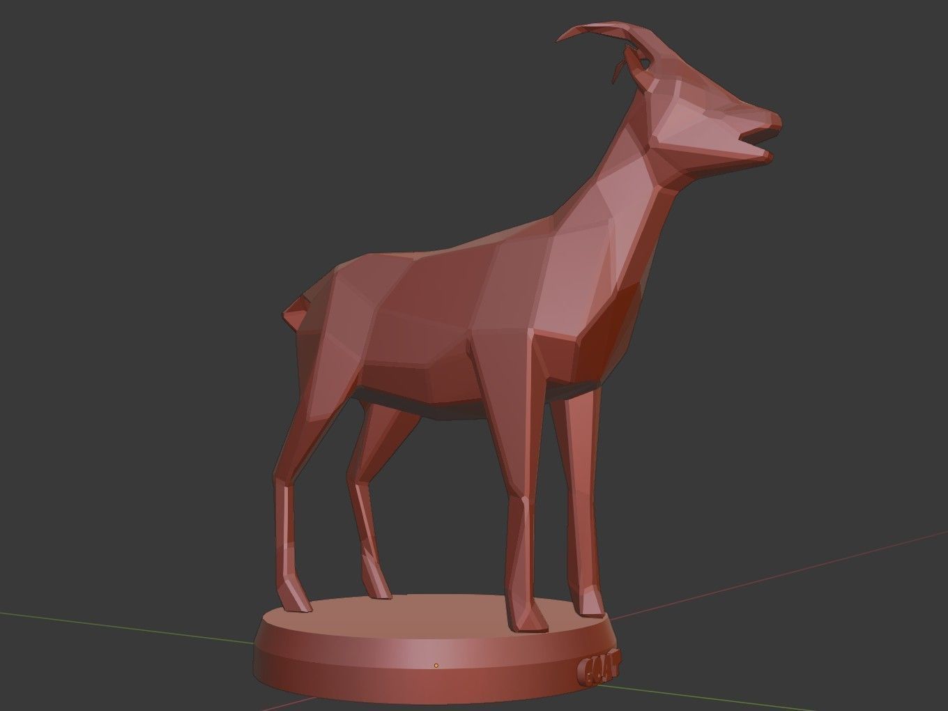 Poly Goat 3D print model_9