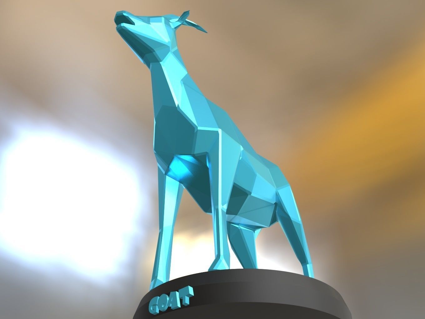 Poly Goat 3D print model_5