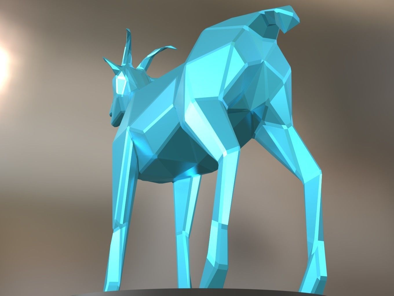 Poly Goat 3D print model_4