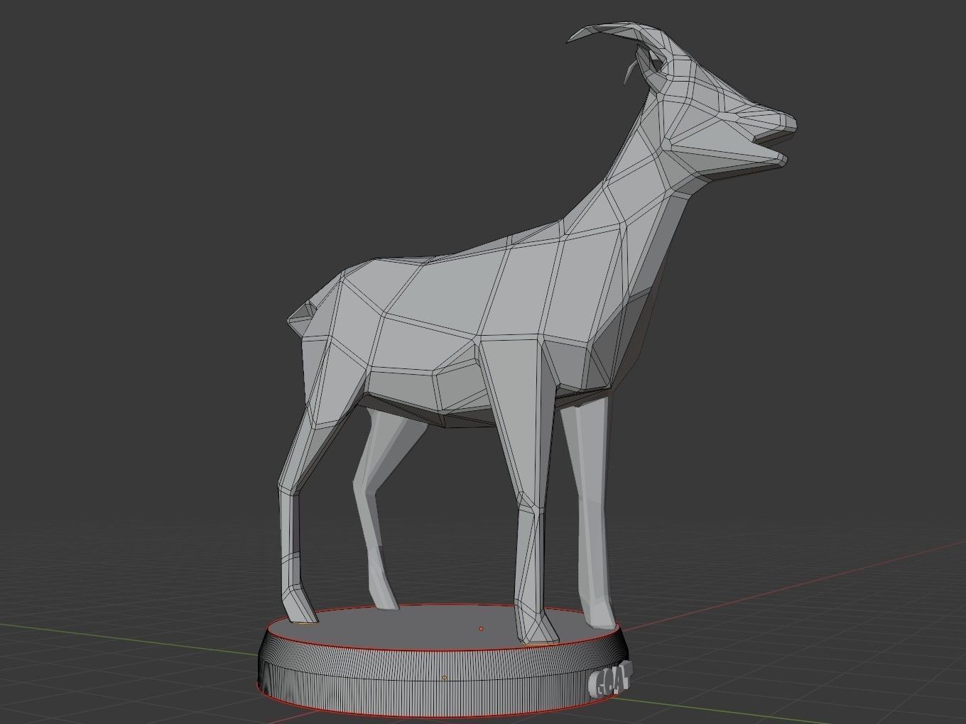 Poly Goat 3D print model_8