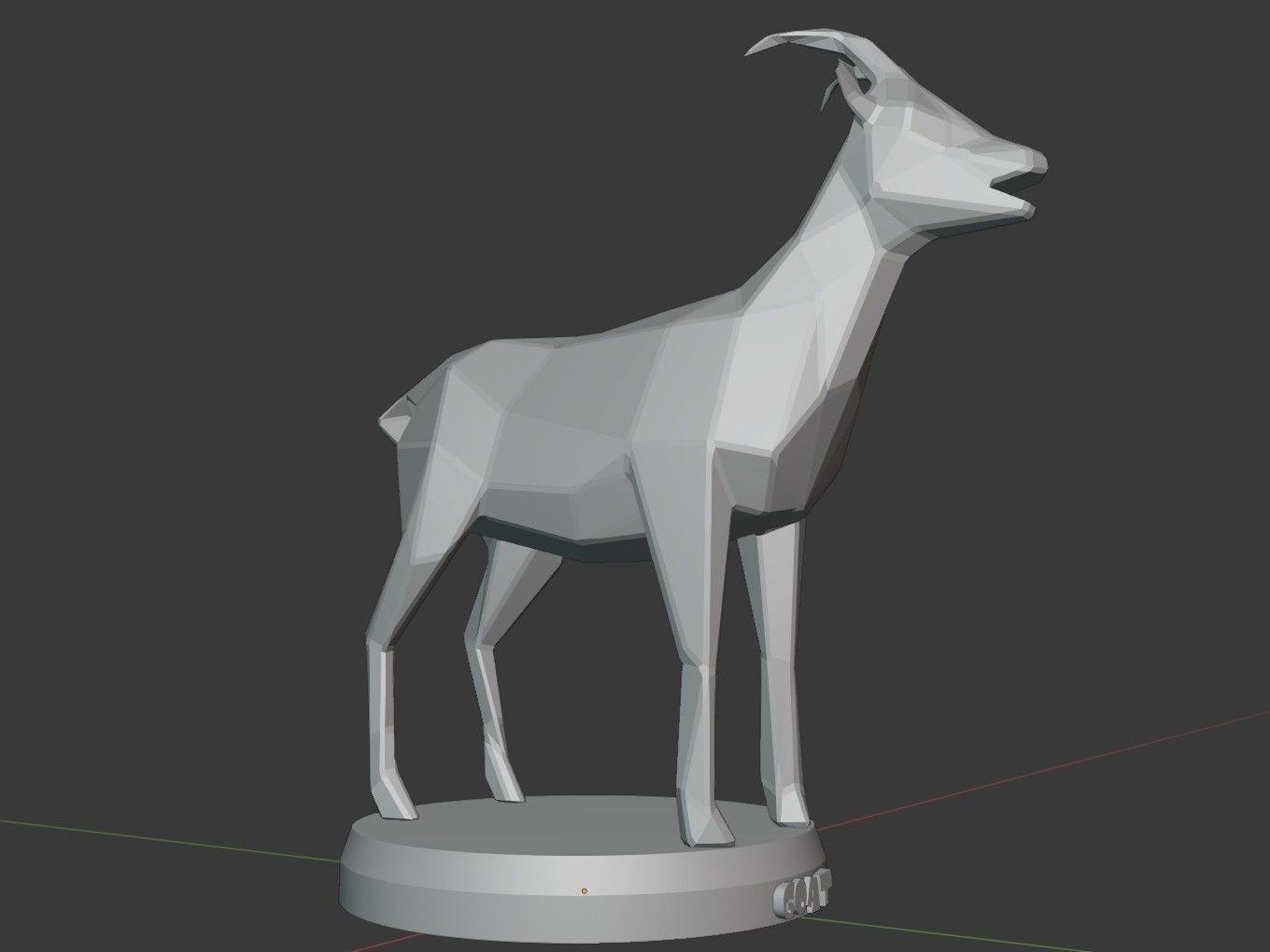 Poly Goat 3D print model_10