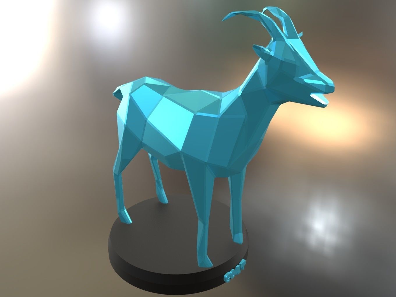 Poly Goat 3D print model_2