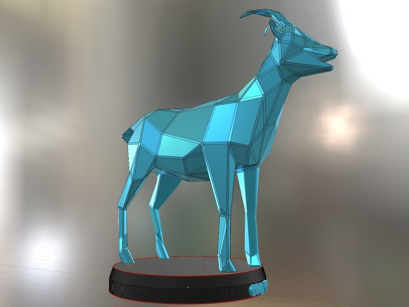 Poly Goat 3D print model_7