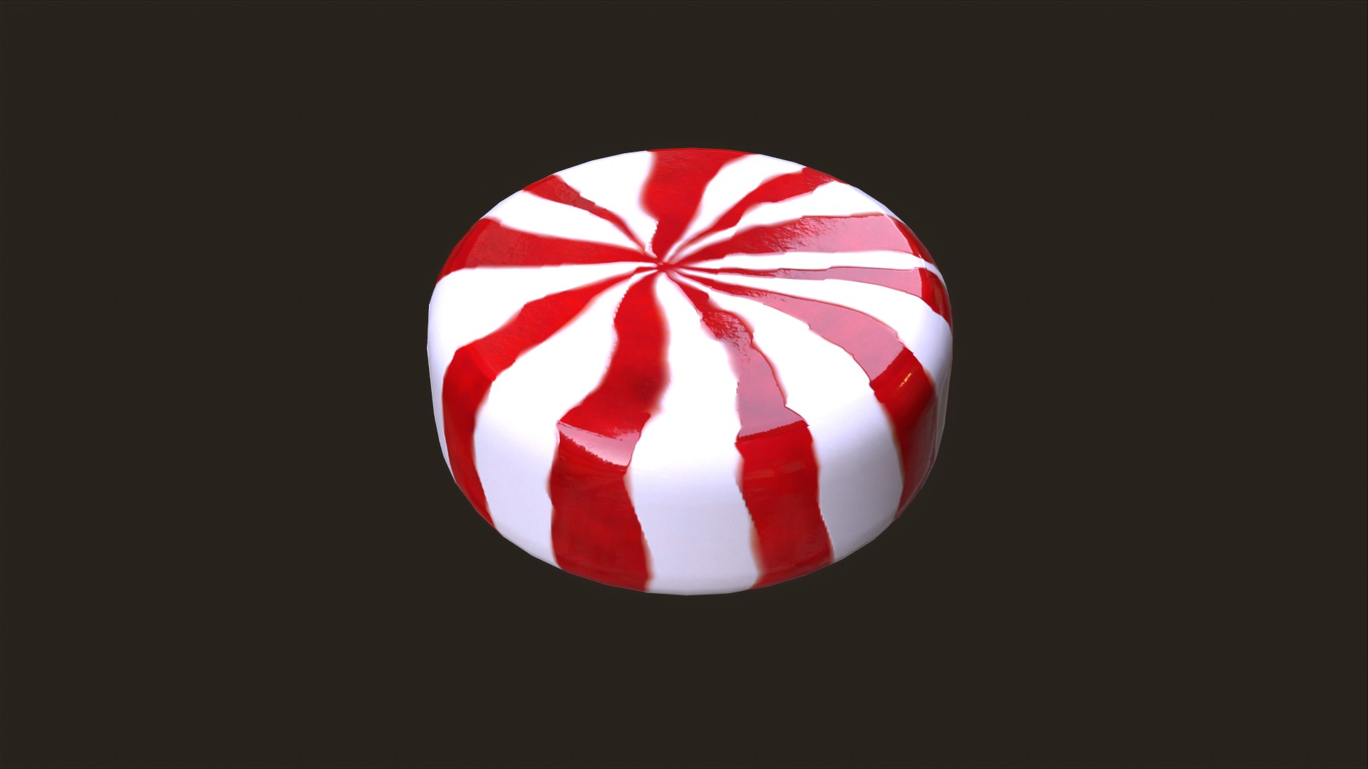 Candy canes and Christmas sweets Low-poly 3D model_9
