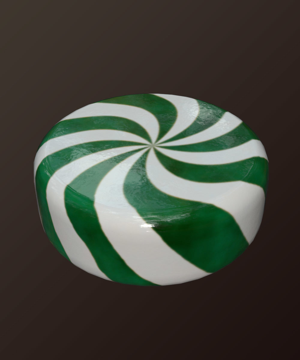 Candy canes and Christmas sweets Low-poly 3D model_24