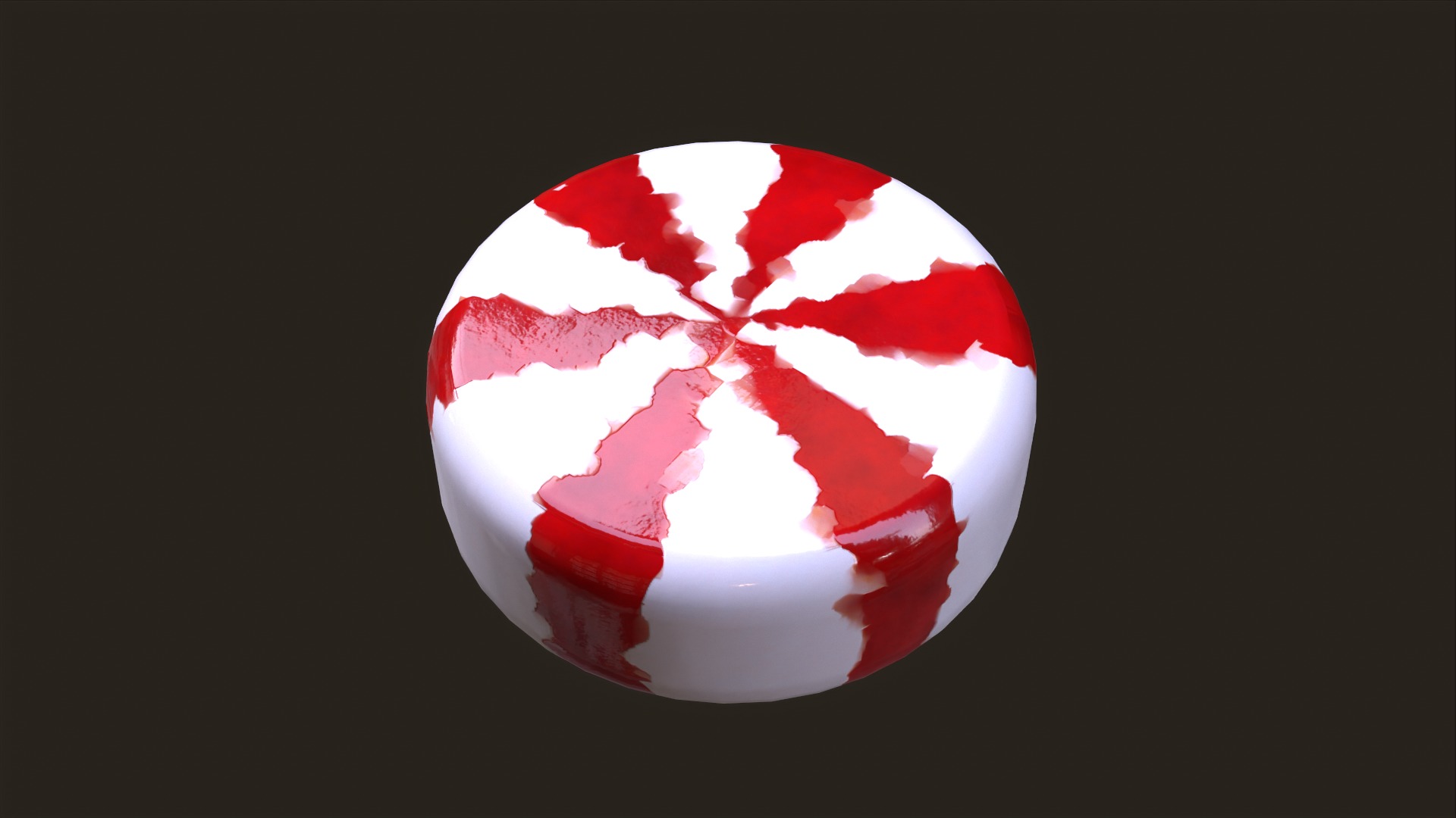 Candy canes and Christmas sweets Low-poly 3D model_14