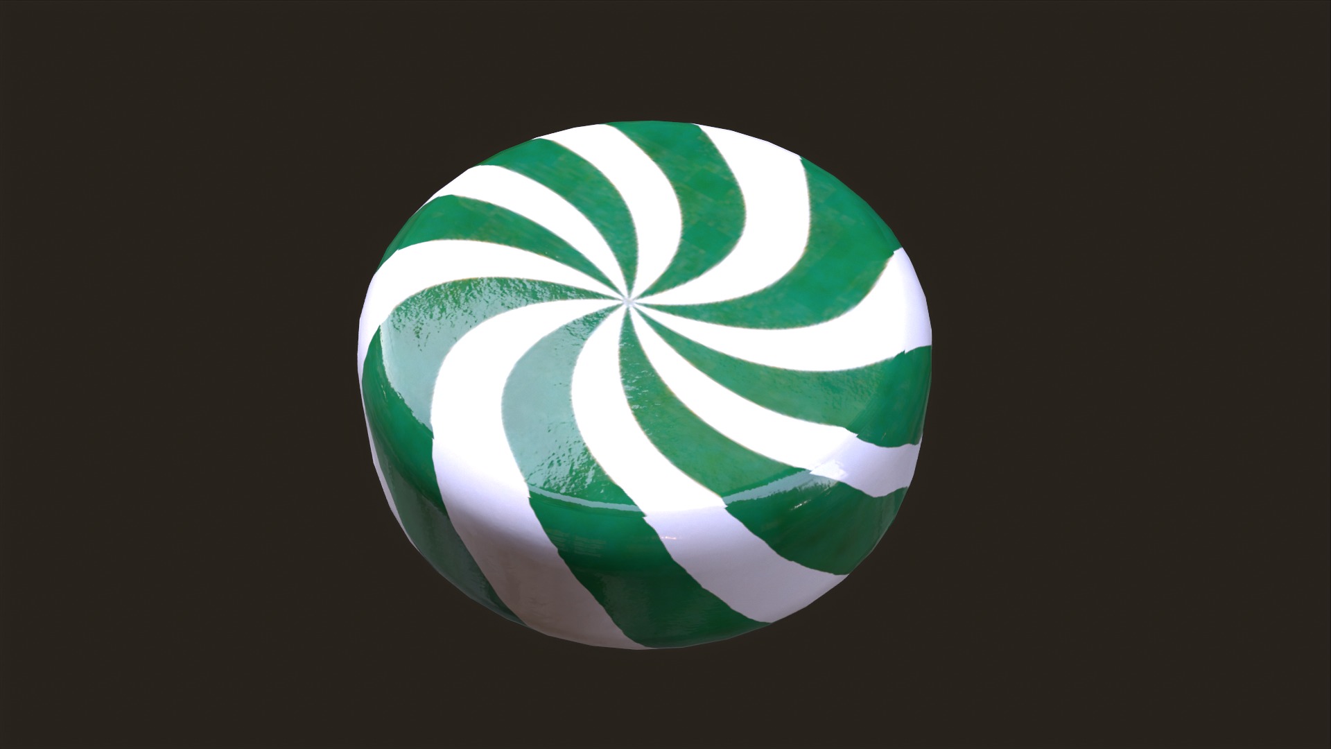 Candy canes and Christmas sweets Low-poly 3D model_15