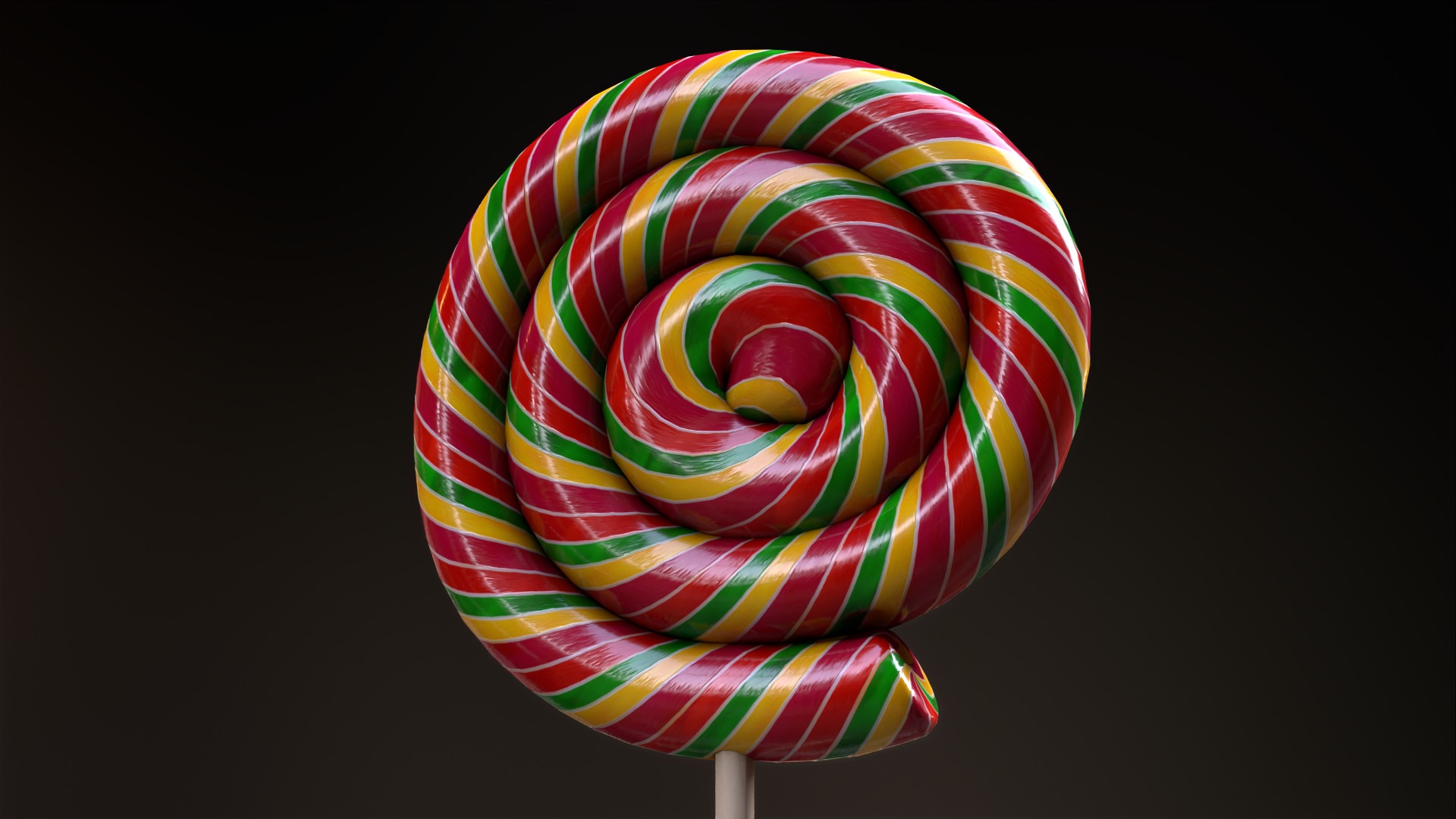 Candy canes and Christmas sweets Low-poly 3D model_19