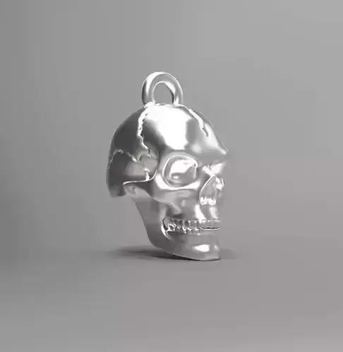 Human skull pendant 3D print model