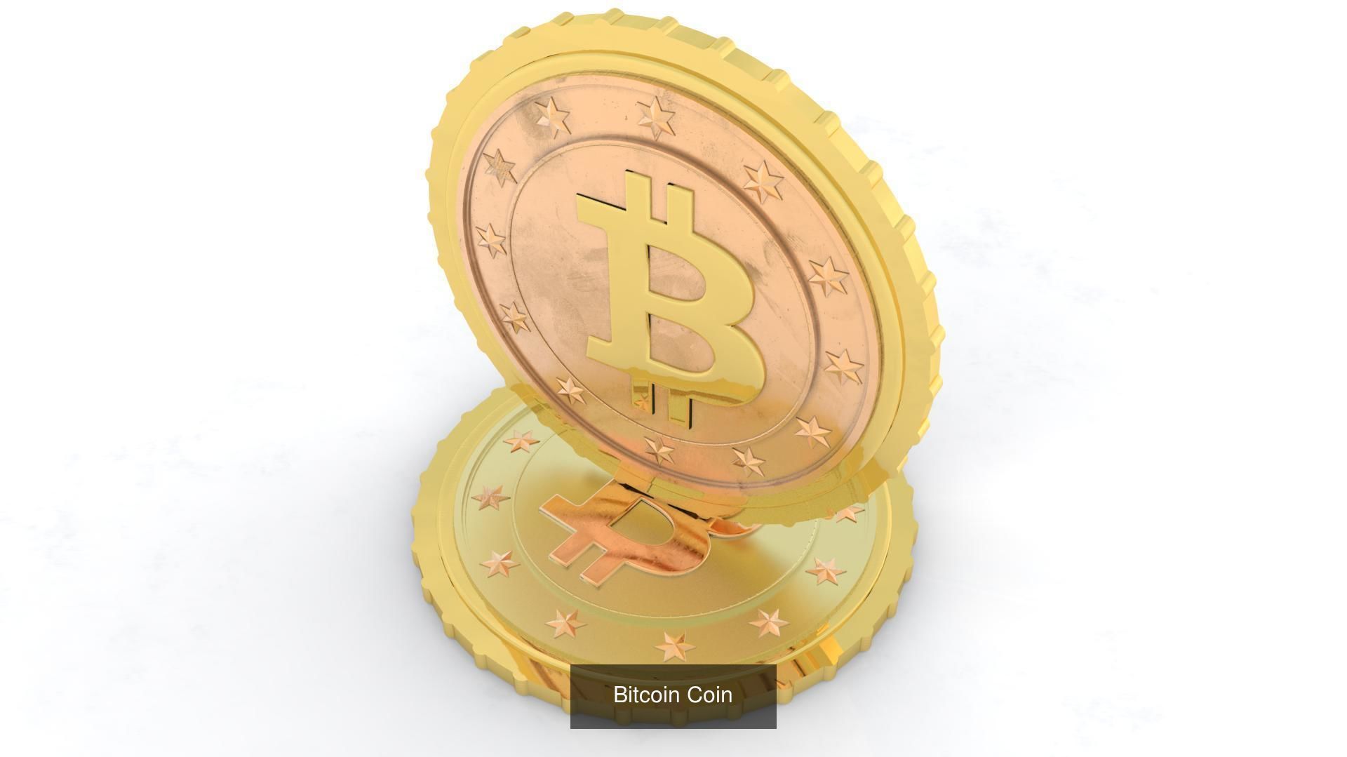 Bitcoin  Cryptocurrency 3D Model Collection_4