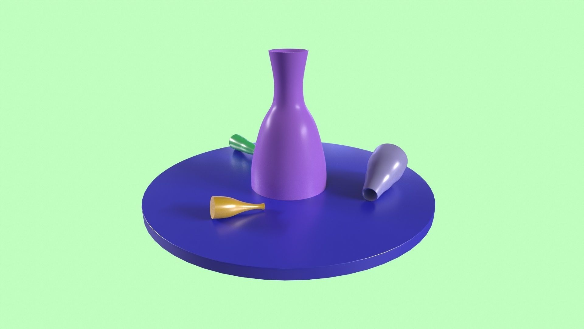 Procedural vase generator Low-poly 3D model_5