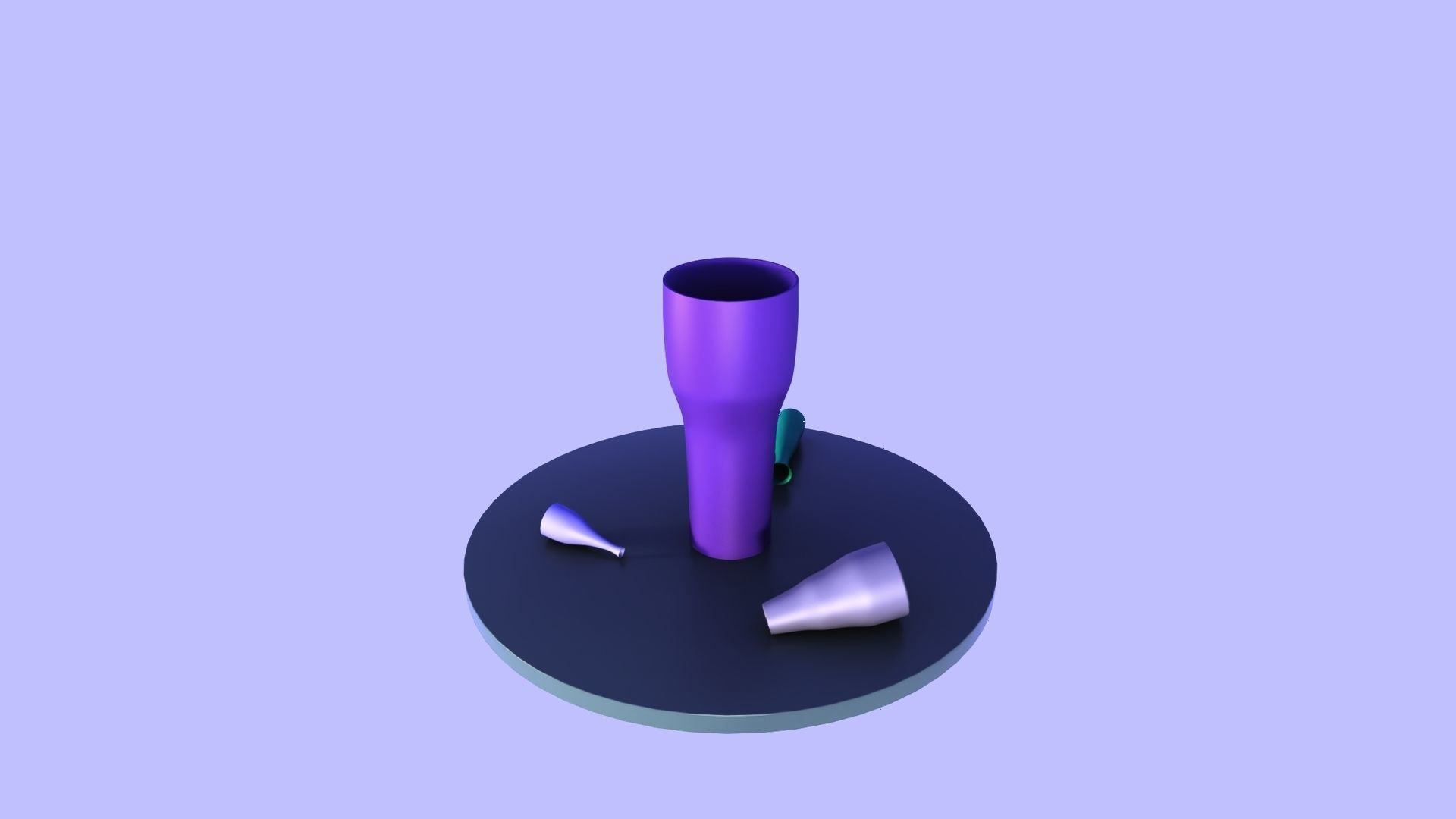 Procedural vase generator Low-poly 3D model_8