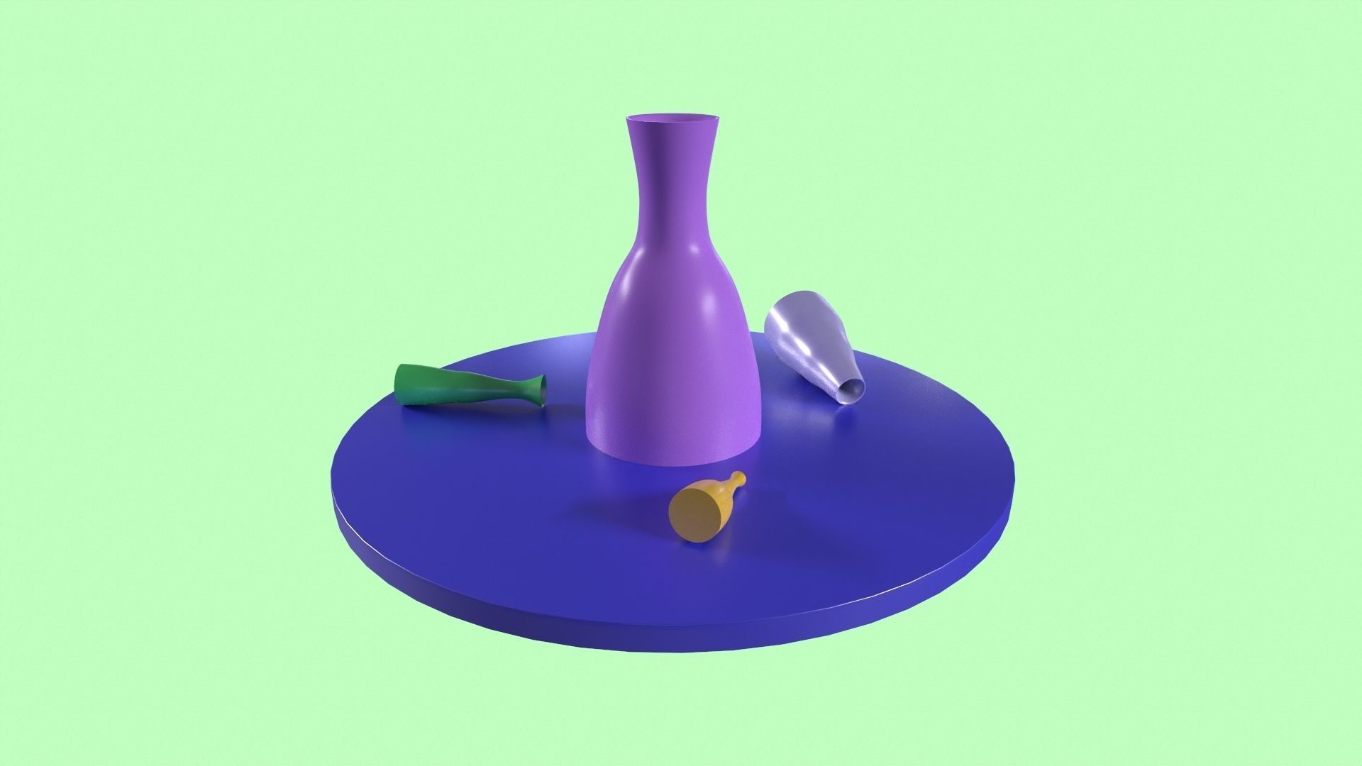 Procedural vase generator Low-poly 3D model_6