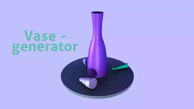 Procedural vase generator Low-poly 3D model