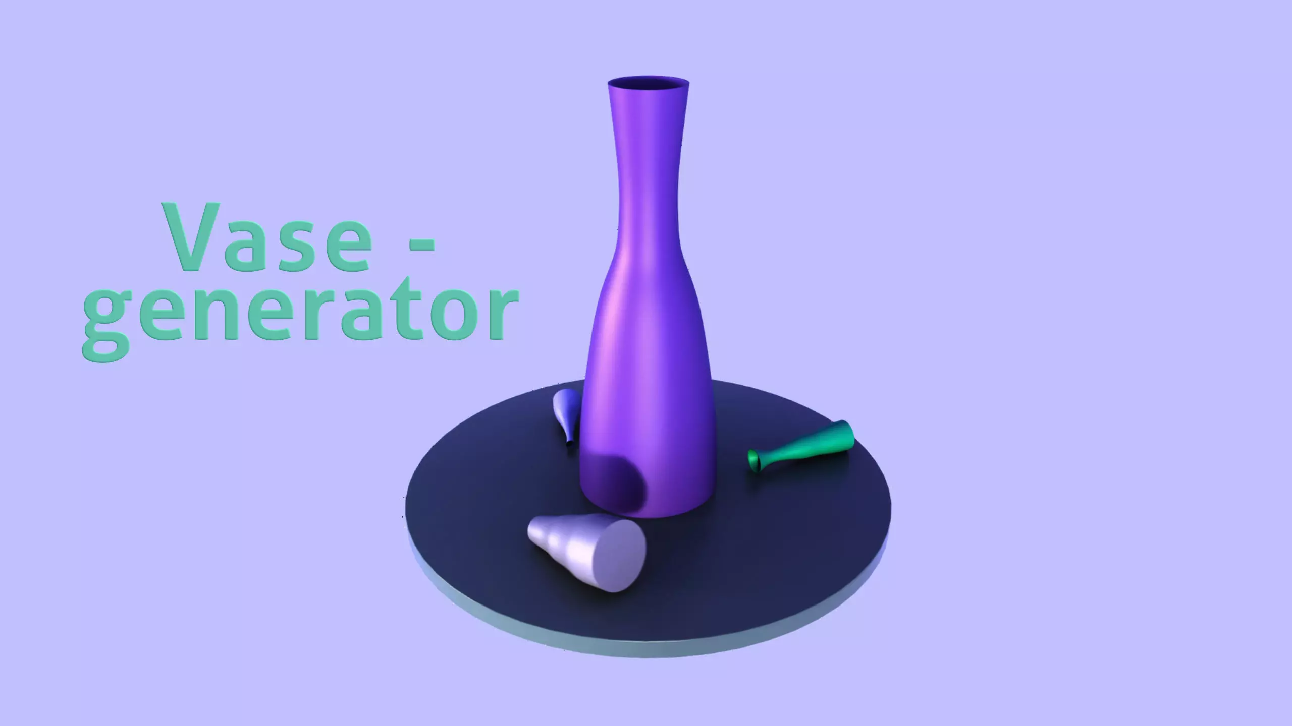 Procedural vase generator Low-poly 3D model_0