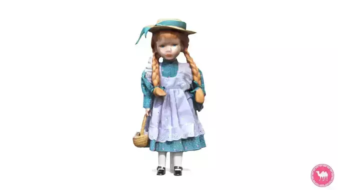 Porcelain Doll - Ginger Low-poly 3D model