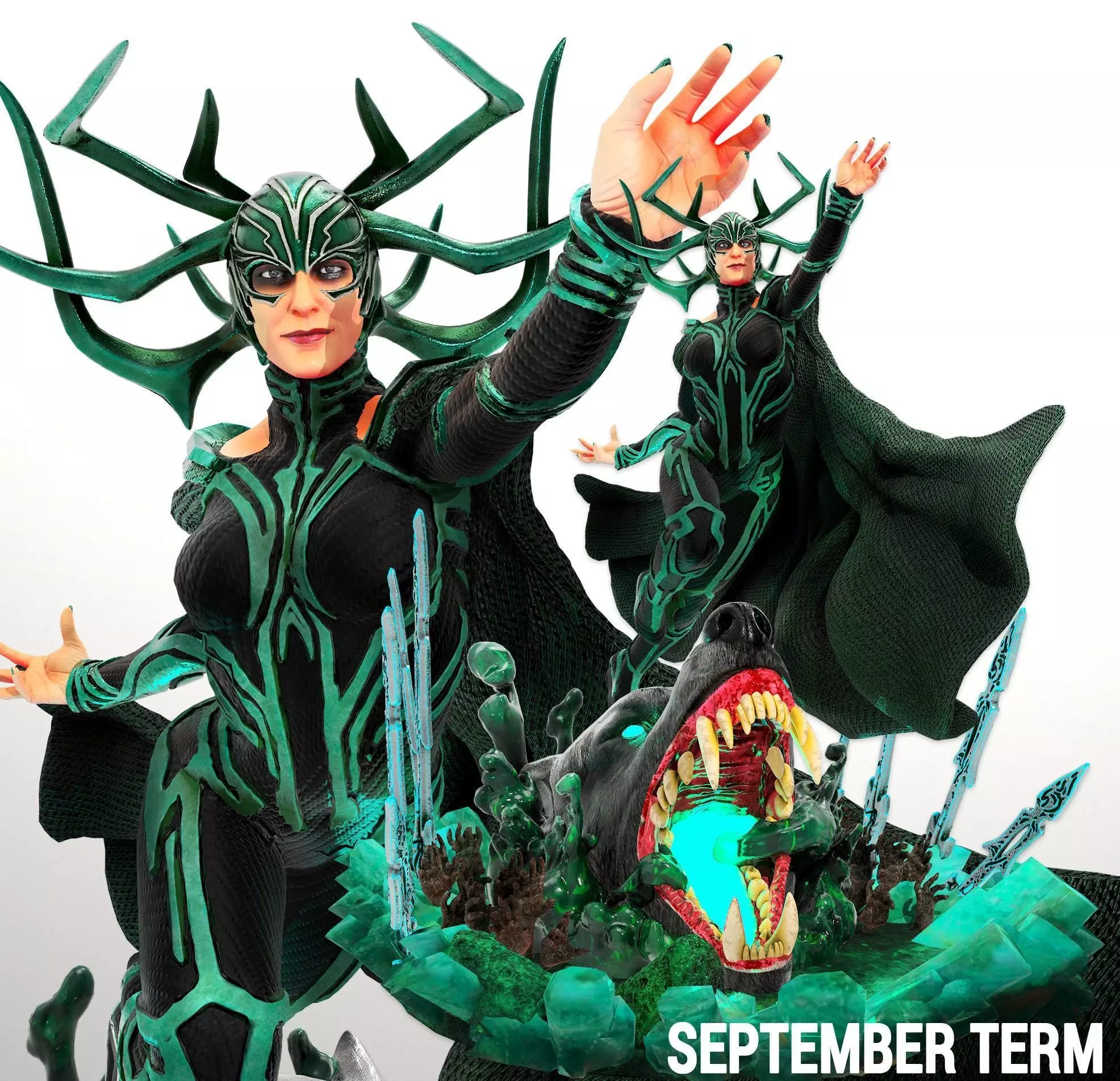 Wicked Marvel Hela Sculpture STLs ready for printing 3D print model