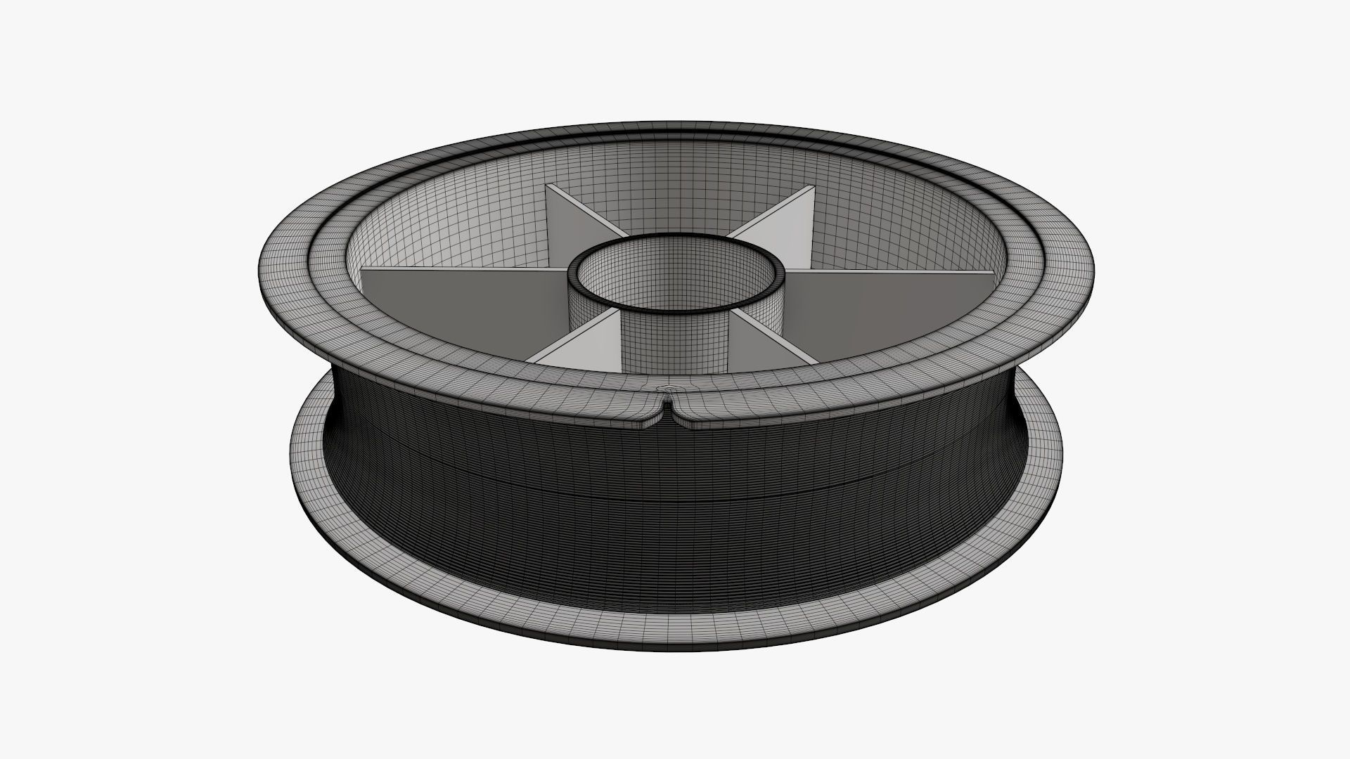 Fishing line with single spool 02 3D model_12