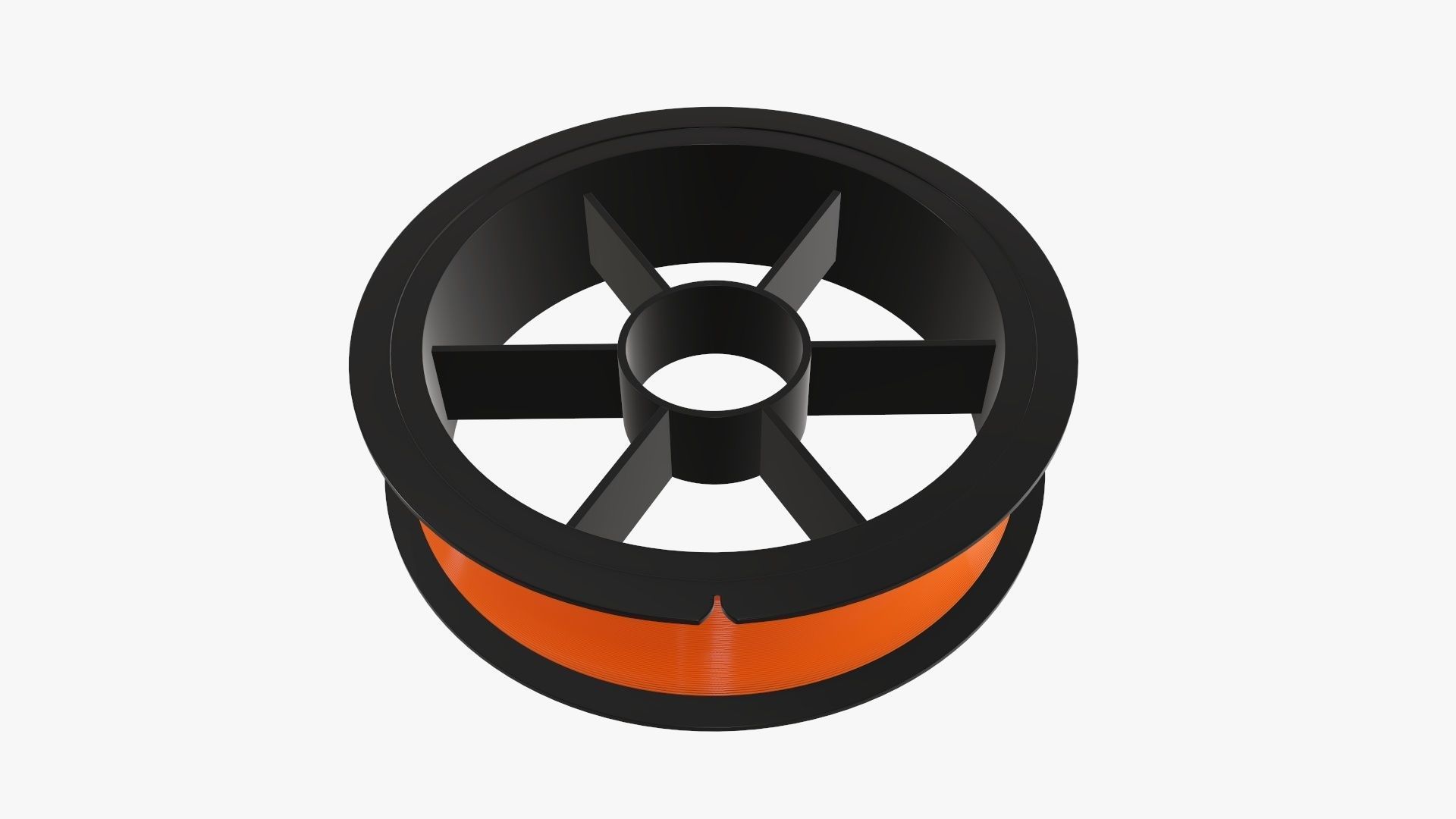 Fishing line with single spool 02 3D model_2