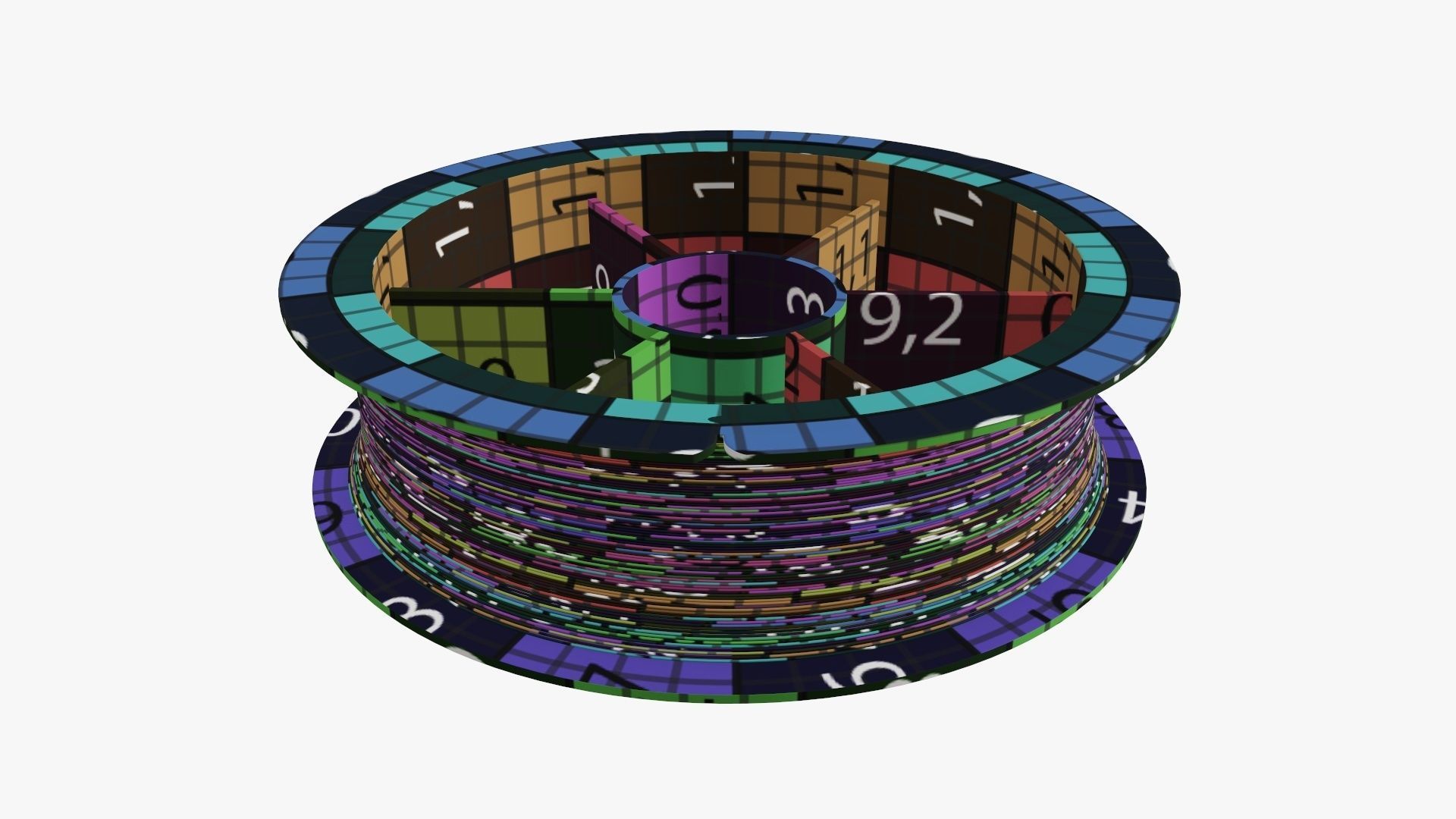 Fishing line with single spool 02 3D model_13