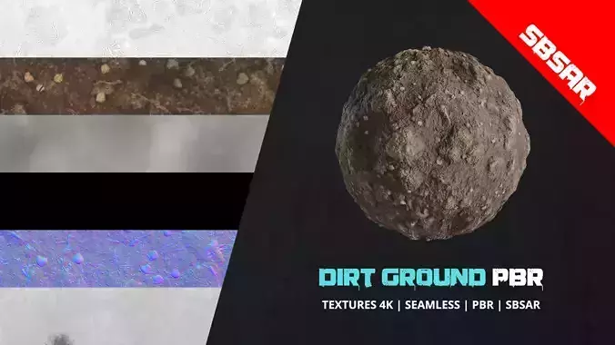 Textures Pbr Dirt Terrain and Sbsar Texture