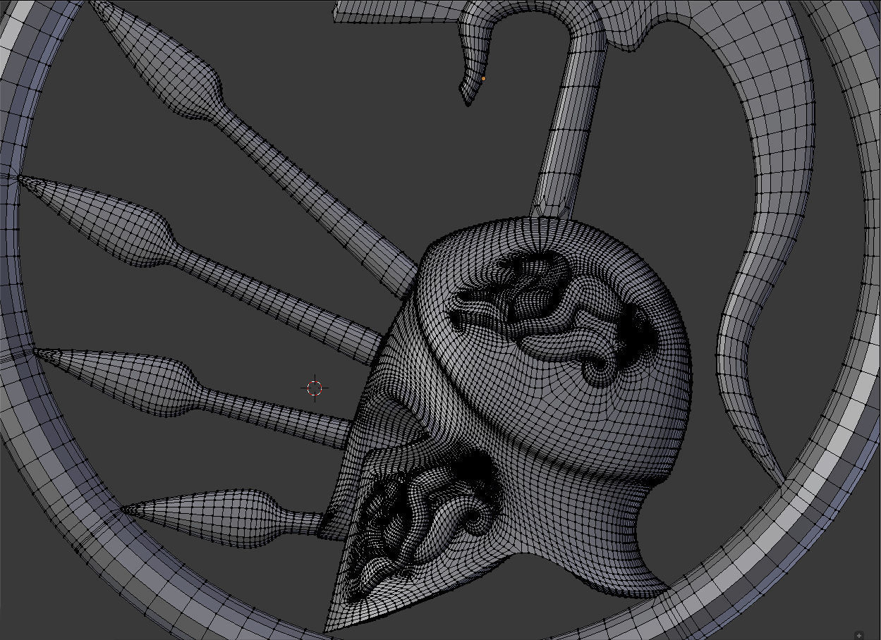 3D Pendant Spartan helmet easy 3D print model_7