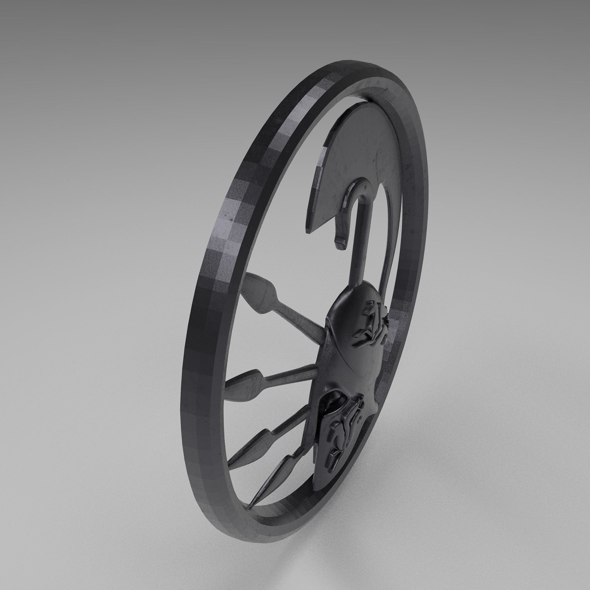 3D Pendant Spartan helmet easy 3D print model_18