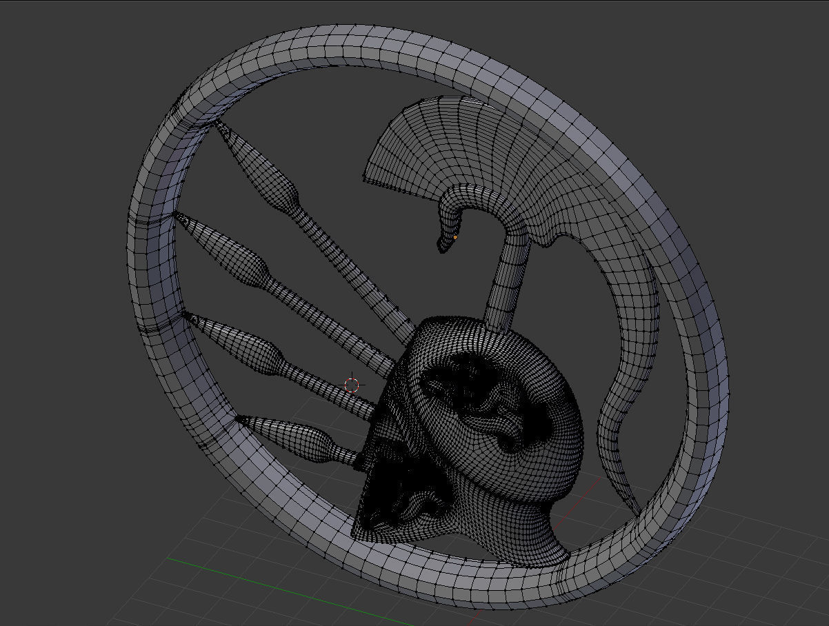 3D Pendant Spartan helmet easy 3D print model_3