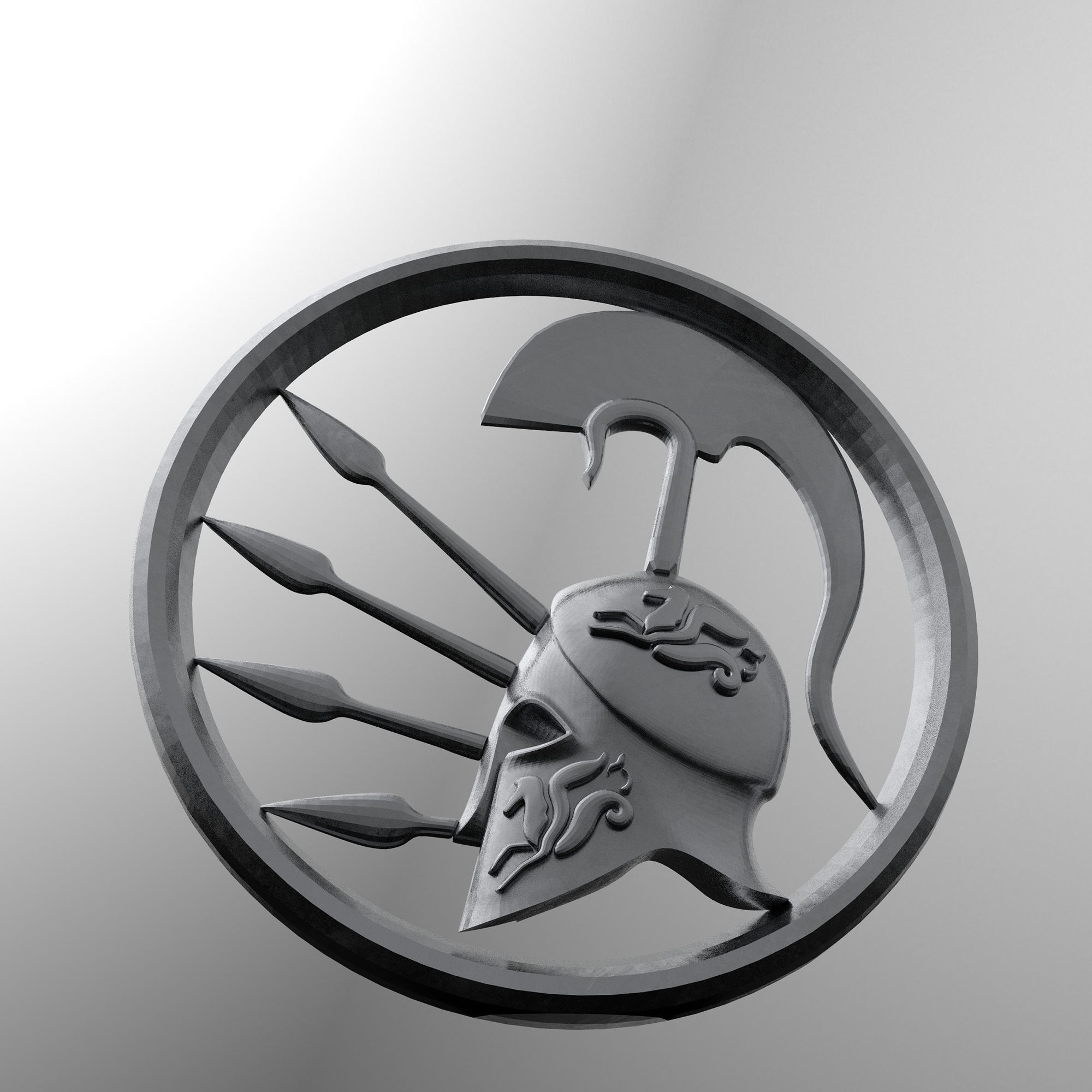 3D Pendant Spartan helmet easy 3D print model_1