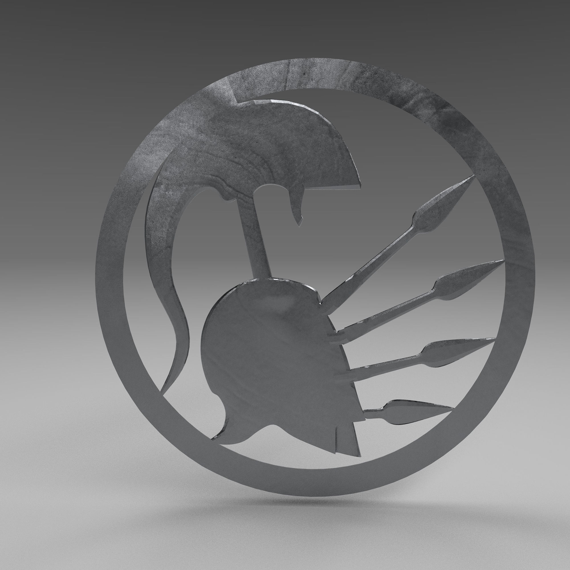 3D Pendant Spartan helmet easy 3D print model_15