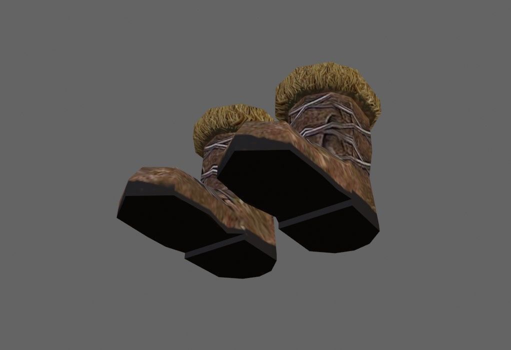 Medieval Boots - Botas - Shoes Low-poly 3D model_1