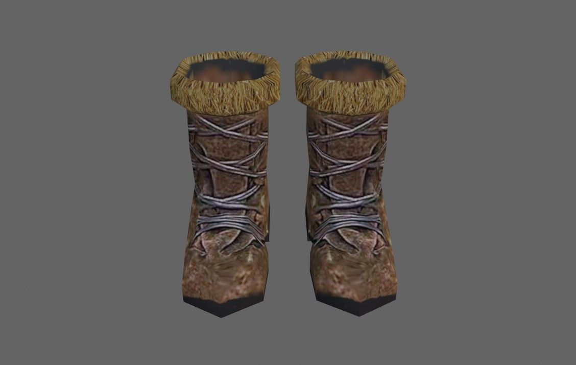 Medieval Boots - Botas - Shoes Low-poly 3D model_2