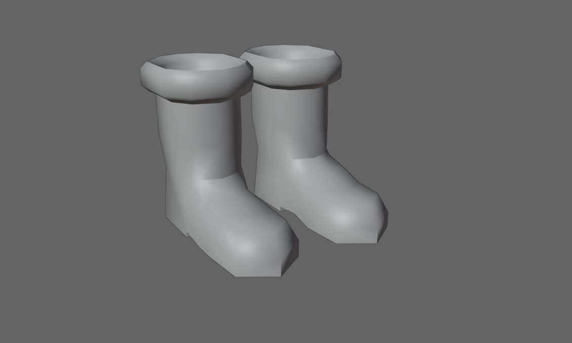Medieval Boots - Botas - Shoes Low-poly 3D model_12