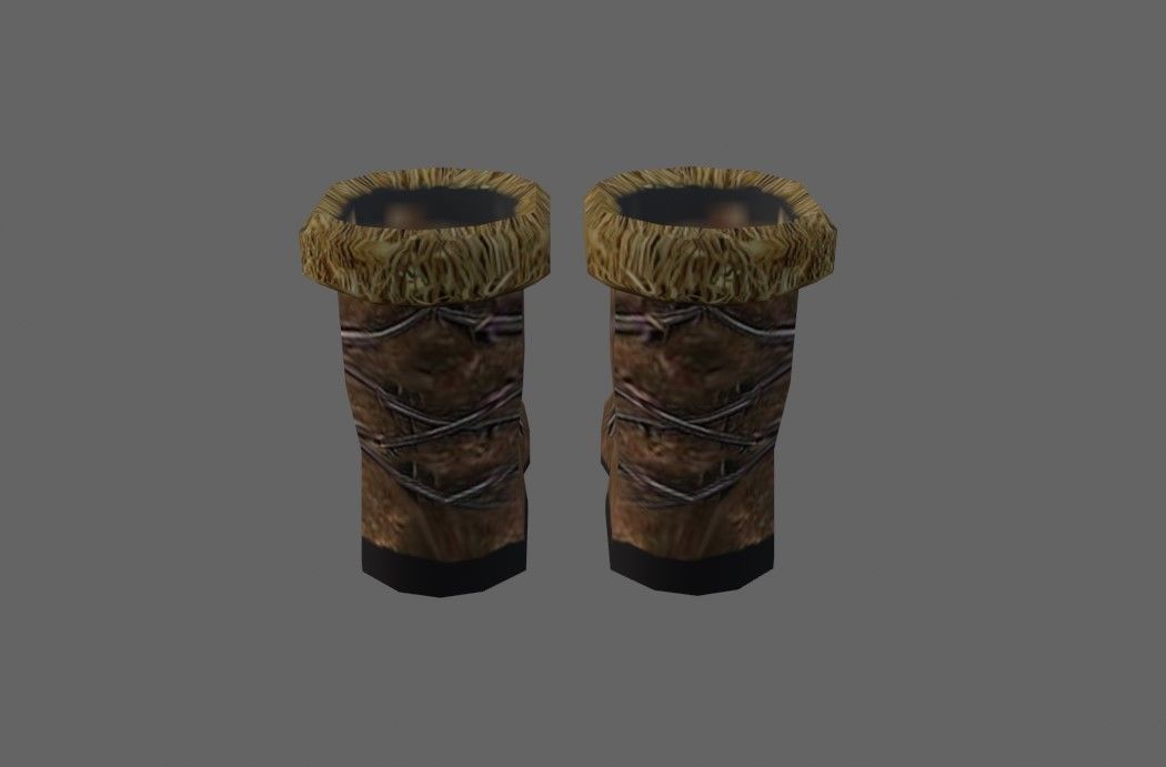 Medieval Boots - Botas - Shoes Low-poly 3D model_6