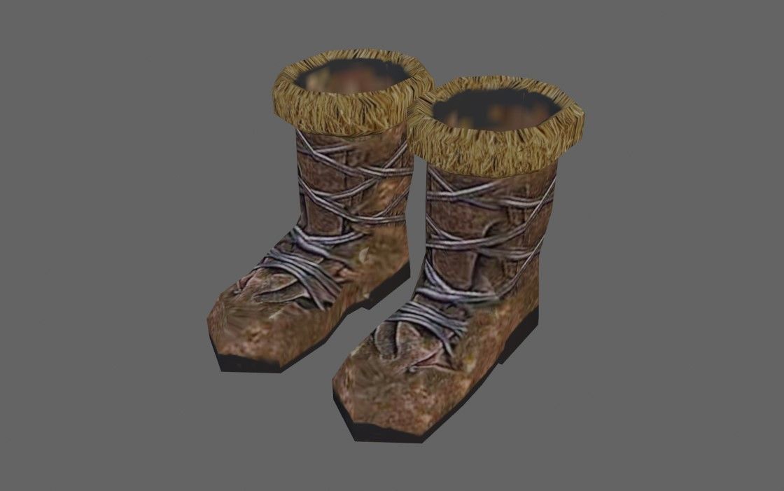 Medieval Boots - Botas - Shoes Low-poly 3D model_3