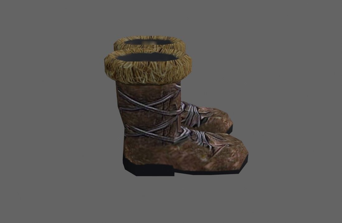 Medieval Boots - Botas - Shoes Low-poly 3D model_8