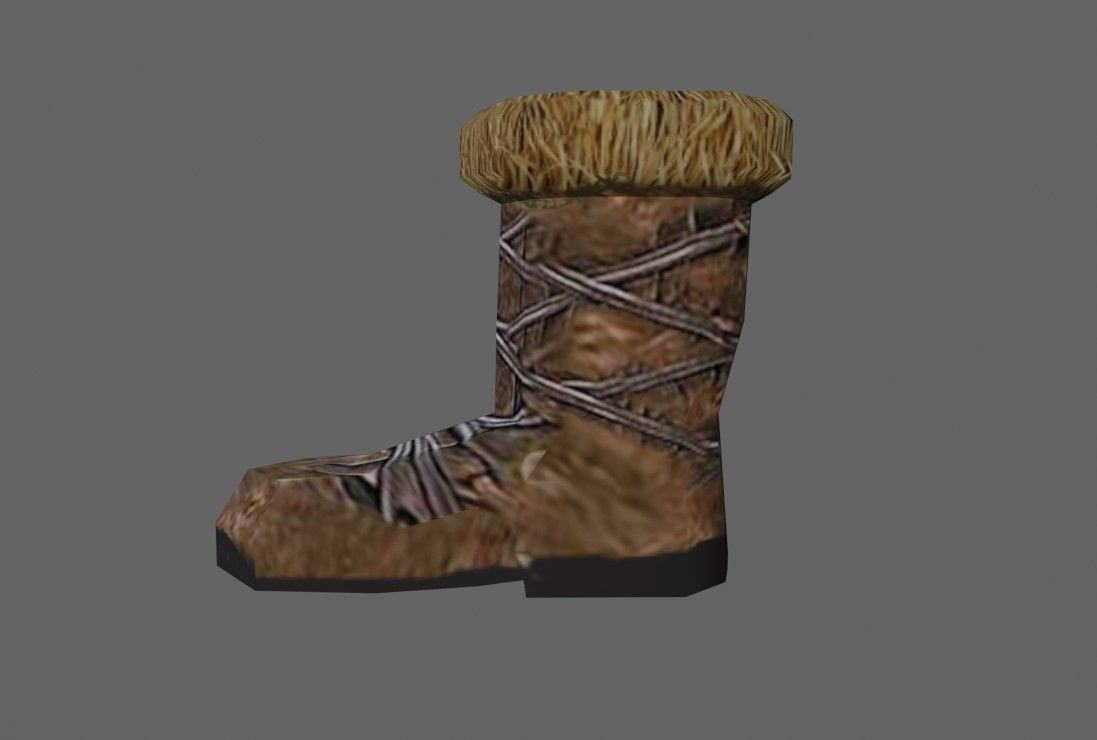 Medieval Boots - Botas - Shoes Low-poly 3D model_11