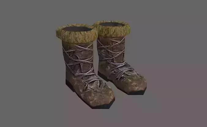 Medieval Boots - Botas - Shoes Low-poly 3D model