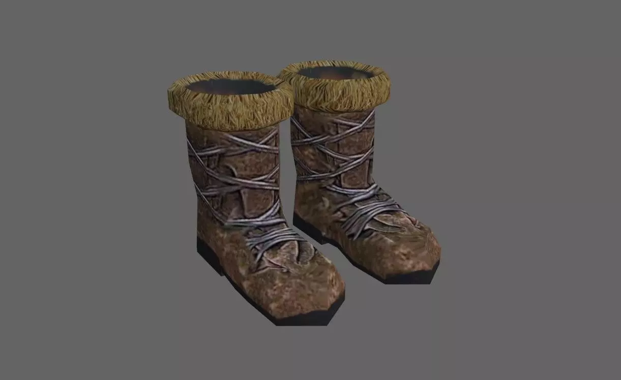 Medieval Boots - Botas - Shoes Low-poly 3D model_0