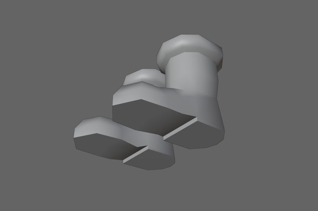 Medieval Boots - Botas - Shoes Low-poly 3D model_13