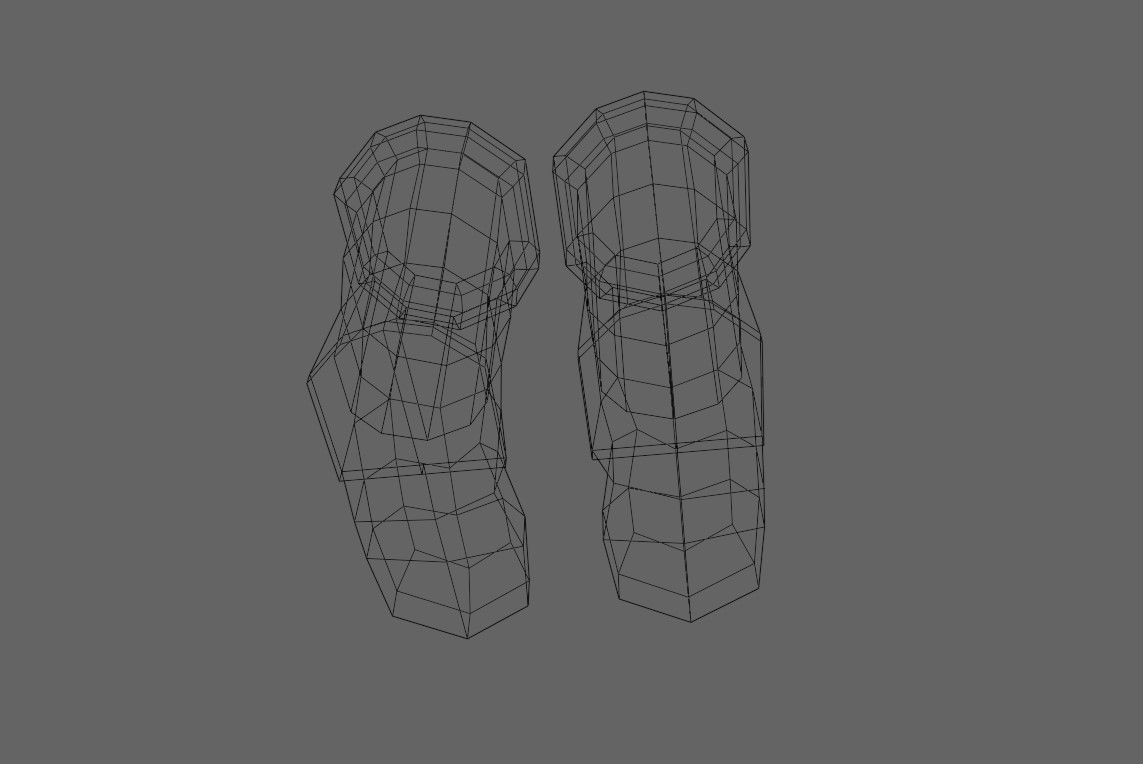 Medieval Boots - Botas - Shoes Low-poly 3D model_19