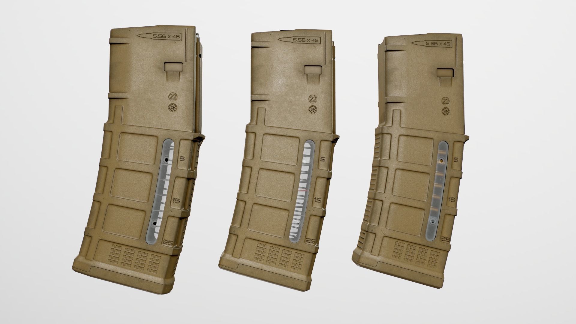 Magpul PMAG 30 AR Gen 3 Window Magazine free VR / AR / low-poly 3D