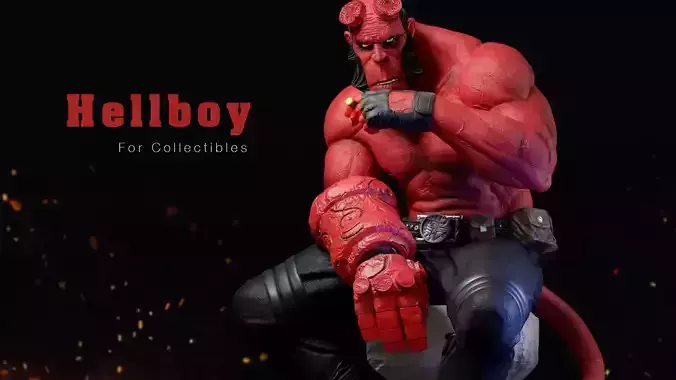 Hellboy Fanart for Collectible 3D print model