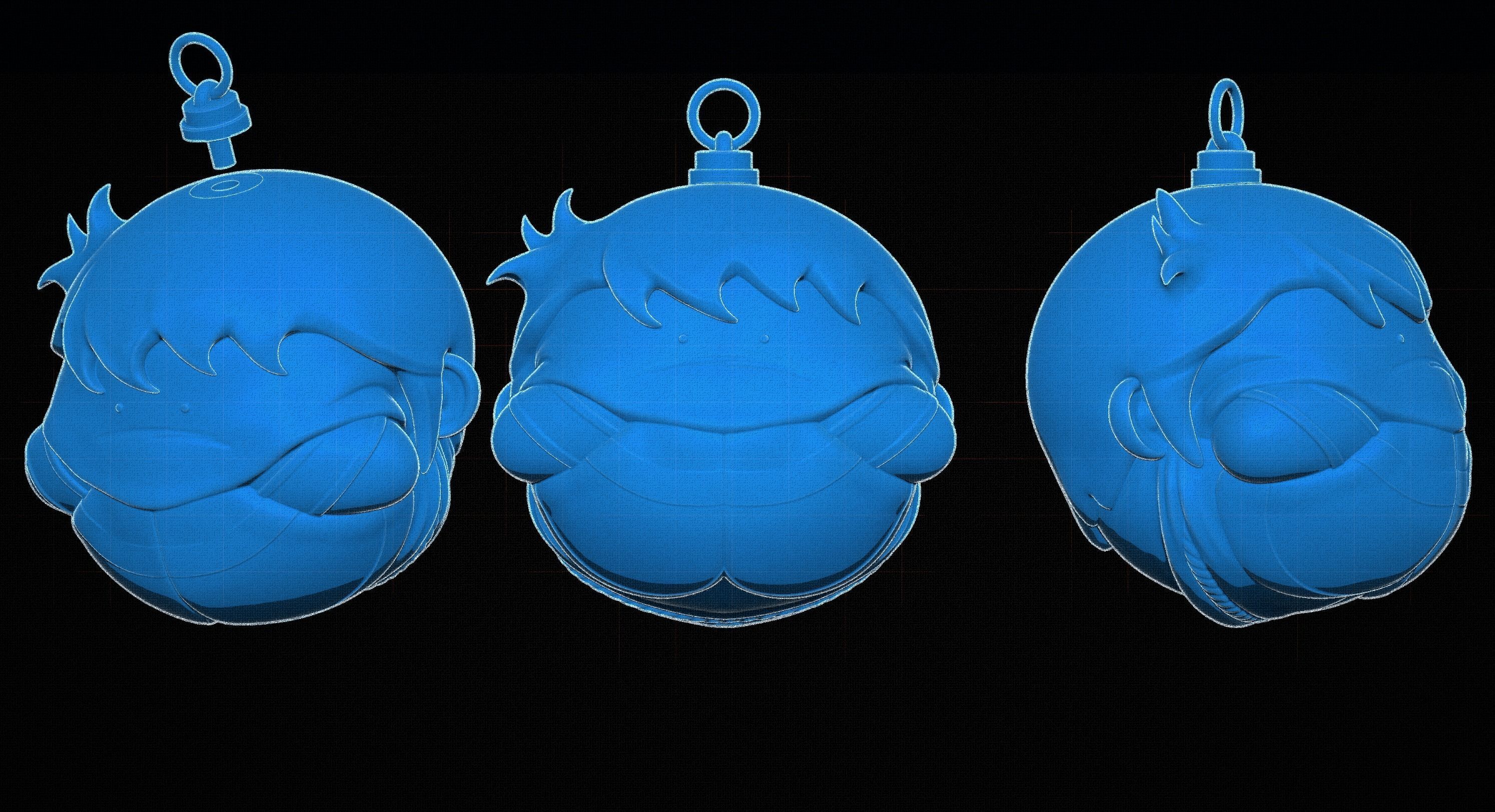 Dash Kappei Gigi La Trottola Christmas Ball Ornament 3D print model_4